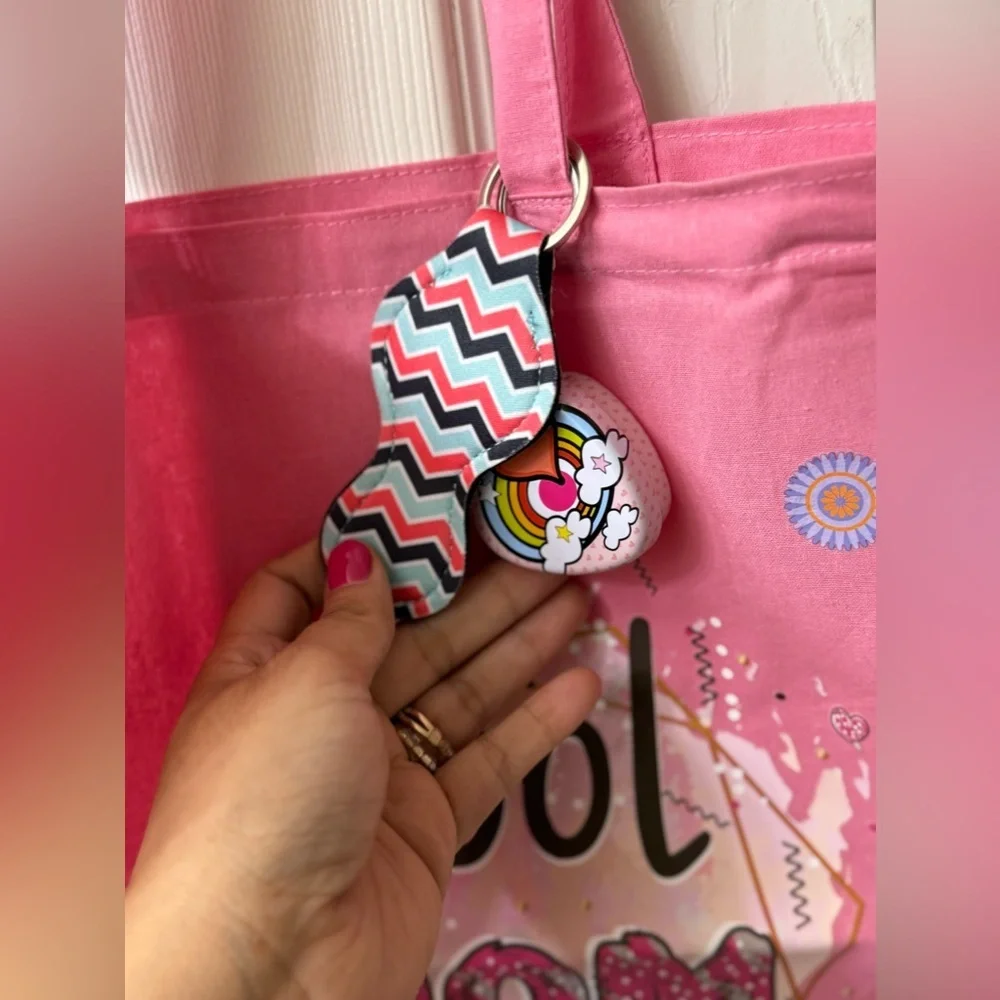 Cool mom‎ pink handmade tote bag